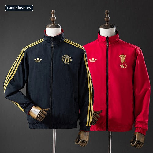 M-U cortavientos reversible - negro y rojo S-XXL