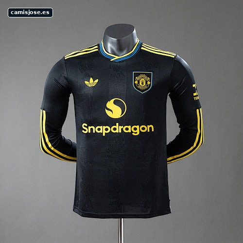 M-U 25/26 tercera visitante Versión de jugador camiseta manga larga S-XXL