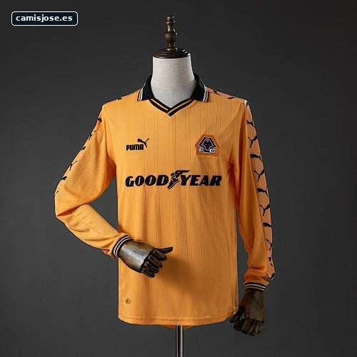 Wolves 98/99 camiseta local retro manga larga S-XXL