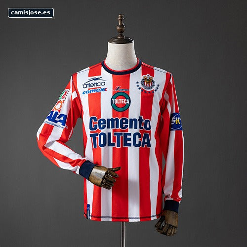 Chivas de Guadalajara 02/03 camiseta local manga larga retro S-XXL