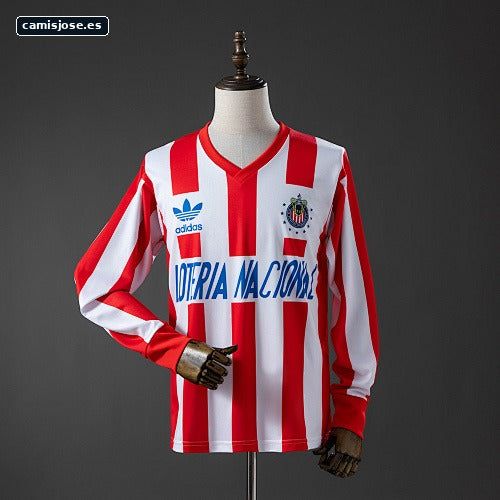 Chivas de Guadalajara 91/92 camiseta local manga larga retro S-XXL