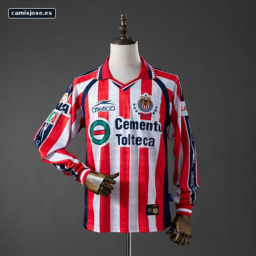 Chivas de Guadalajara 99/00 camiseta local manga larga retro S-XXL