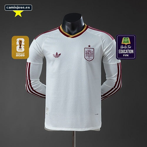 Camiseta España 2026 Visitante Versión de jugador Manga larga S-4XL