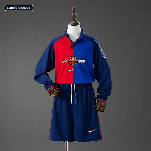 Barcelona Centenario Retro Camiseta infantil manga larga Talla 16-28