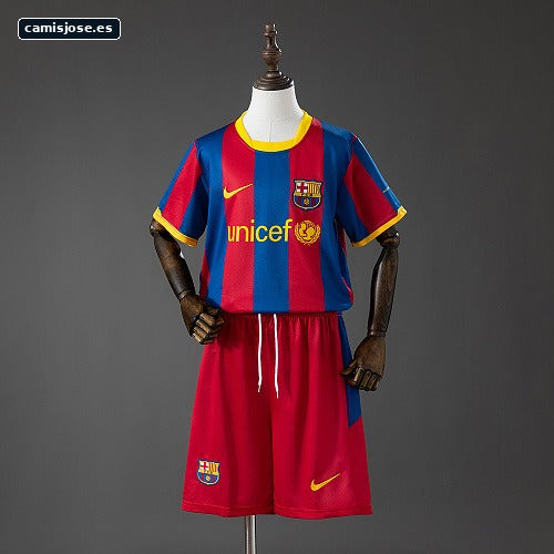 Barcelona 10/11 Local Retro Camiseta infantil Talla 16-28
