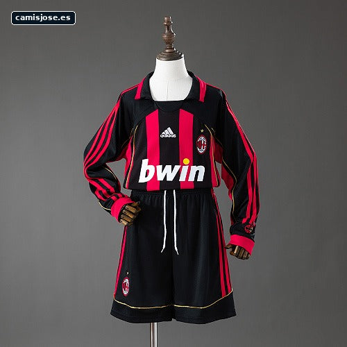 AC Milan 06/07 Local Retro Camiseta infantil manga larga Talla 16-28