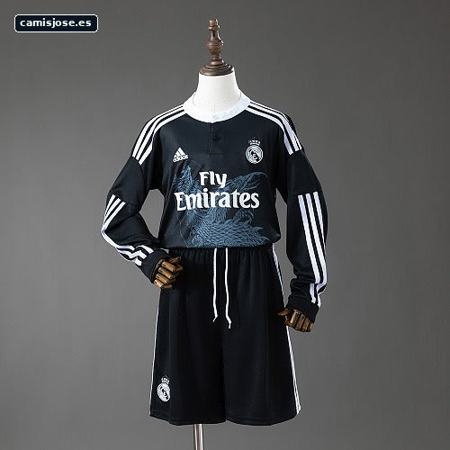 Real Madrid 14/15 tercera visitante retro manga larga infantil talla 16-28