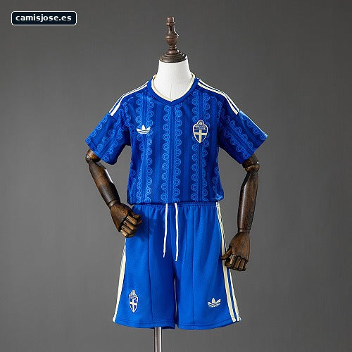 Suecia 2026 visitante infantil camiseta Tallas 16-28