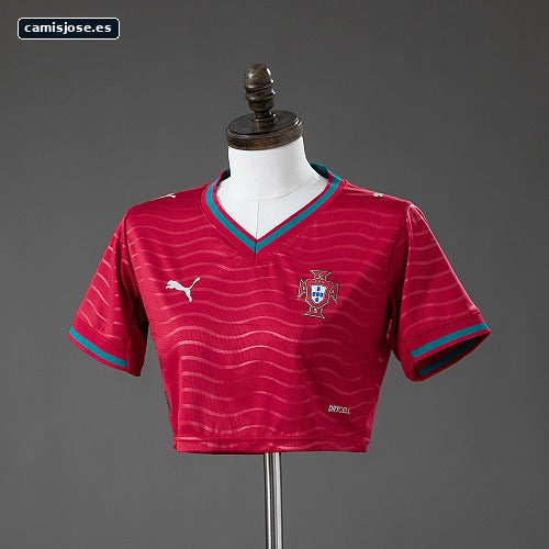 Portugal 2026 Camiseta crop top local mujer S-XXL