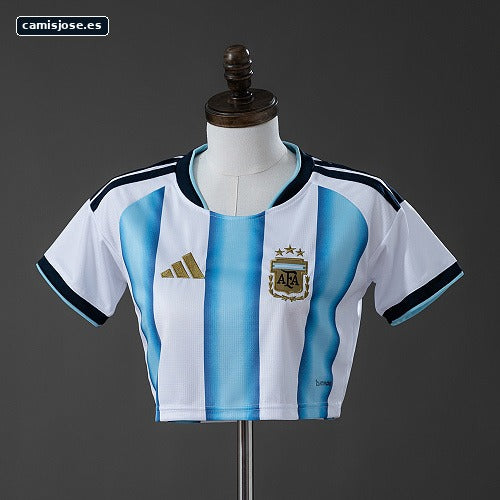 Argentina 2026 Top corto femenino local Tallas S-XXL