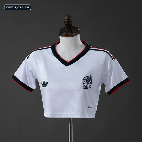 México 2026 Top corto femenino visitante Tallas S-XXL