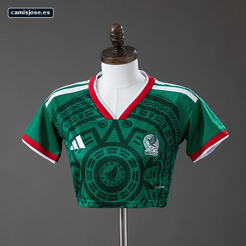 México 2026 Top corto femenino local Tallas S-XXL