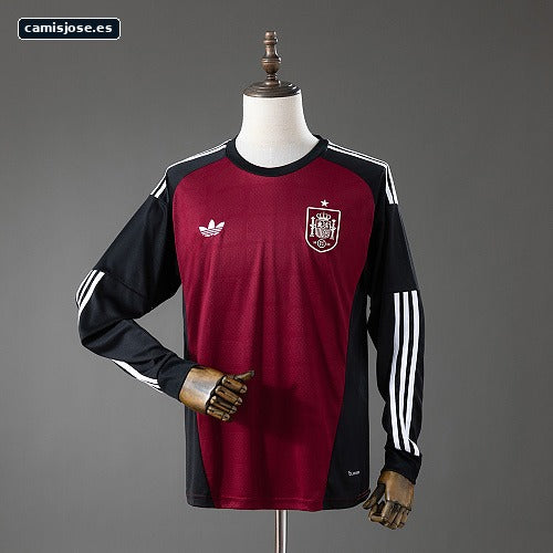 España 2026 camiseta portero roja manga larga S-4XL