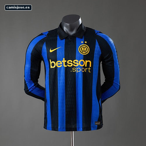 Inter Milan 26/27 camiseta local versión de jugador manga larga S-3XL