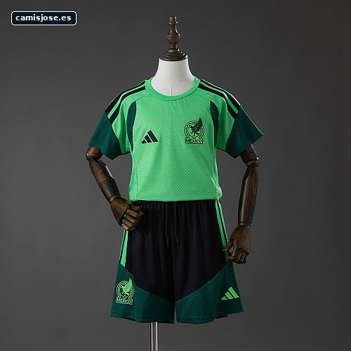 México 2026 Camiseta infantil versión de jugador de entrenamiento - verde Tallas 16-28
