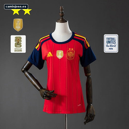 Camiseta femenina España 2026 Local Edición Campeón 2 estrellas S-XXL