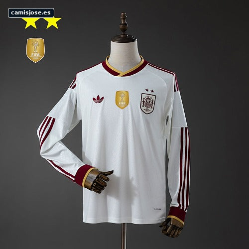 Camiseta España 2026 Visitante Edición Campeón 2 estrellas Manga larga S-3XL