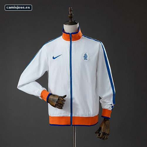 Países Bajos 10/11 Rompevientos retro blanco S-XXL