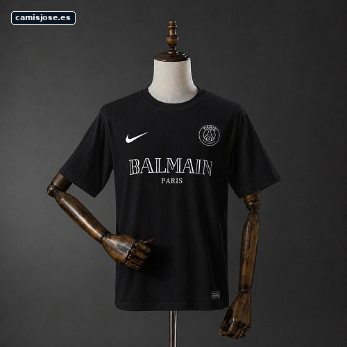 PSG x Balmain 2021 Camiseta de entrenamiento retro negra S-XXL