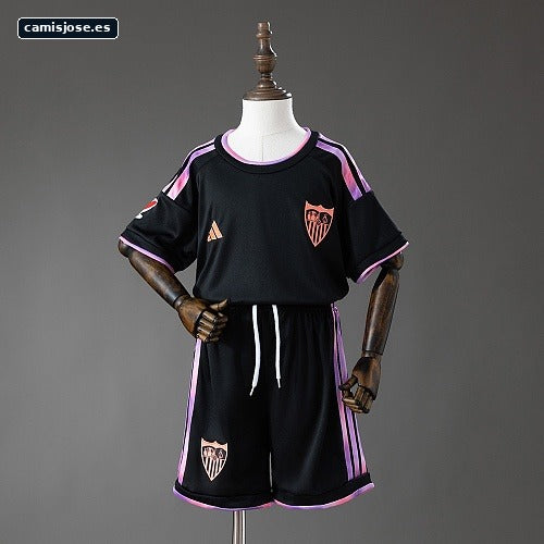 Sevilla 26/27 conjunto infantil tercera equipación talla 16-28
