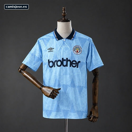 Manchester City 89/91 camiseta local retro S-XXL