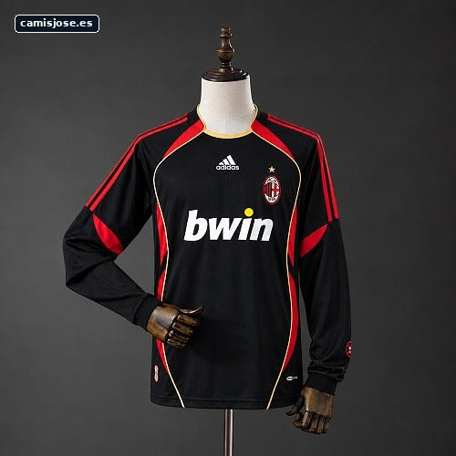 AC Milan 2006 tercera camiseta retro manga larga S-XXL