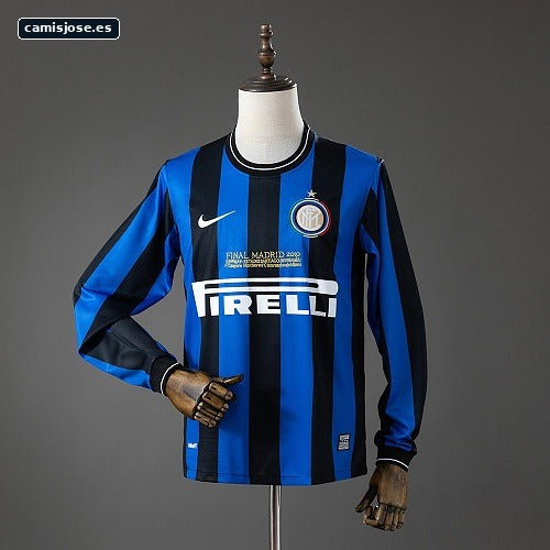 Inter Milan 2010 camiseta local retro manga larga S-XXL