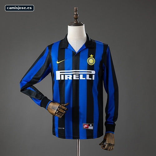Inter Milan 98/99 camiseta local retro manga larga S-XXL