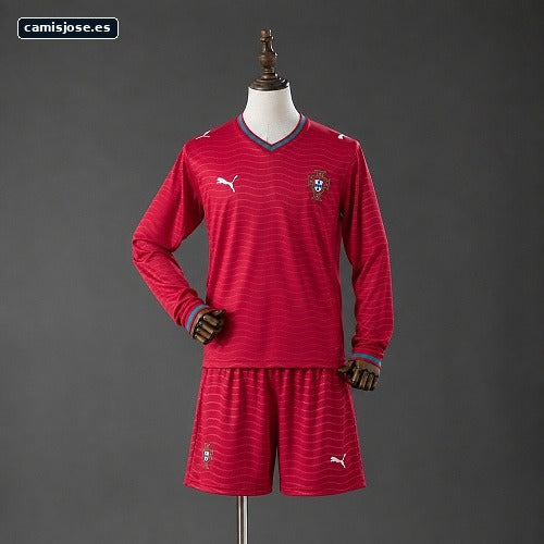 Portugal 2026 Equipación local infantil manga larga Tallas 16-30