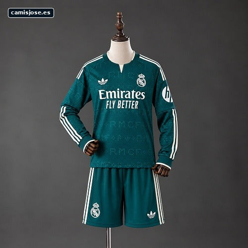 Real Madrid 26/27 Segunda manga larga infantil equipación Tallas 16-30