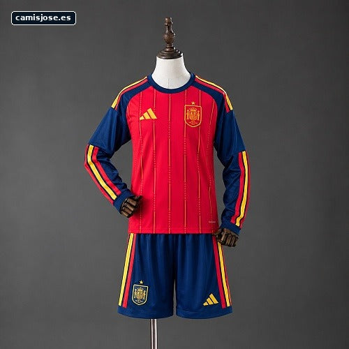 España 2026 Equipación local infantil manga larga Tallas 16-30