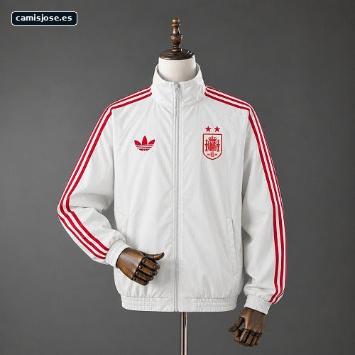 España 2026 Chaqueta con cremallera completa - Blanca S-XXL