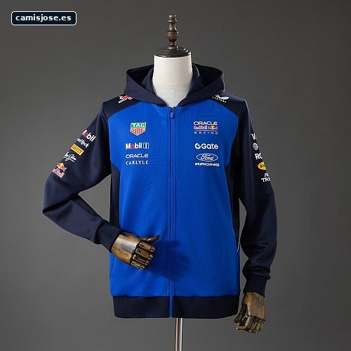 Castore 2026 chaqueta con capucha y cremallera completa azul y negra S-3XL