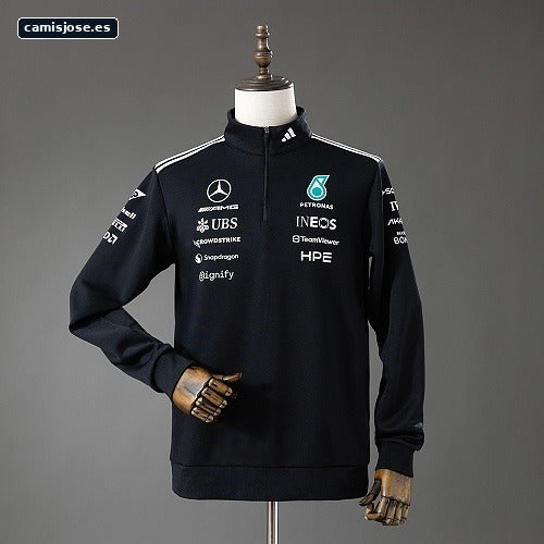Mercedes-AMG Petronas F1 2026 chaqueta media cremallera negra S-3XL
