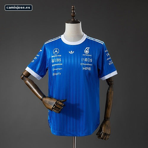 Mercedes-AMG Petronas F1 2026 versión de jugador Camiseta azul S-5XL-1