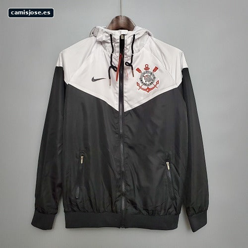 Cortavientos Corinthians negro y blanco S-XXL
