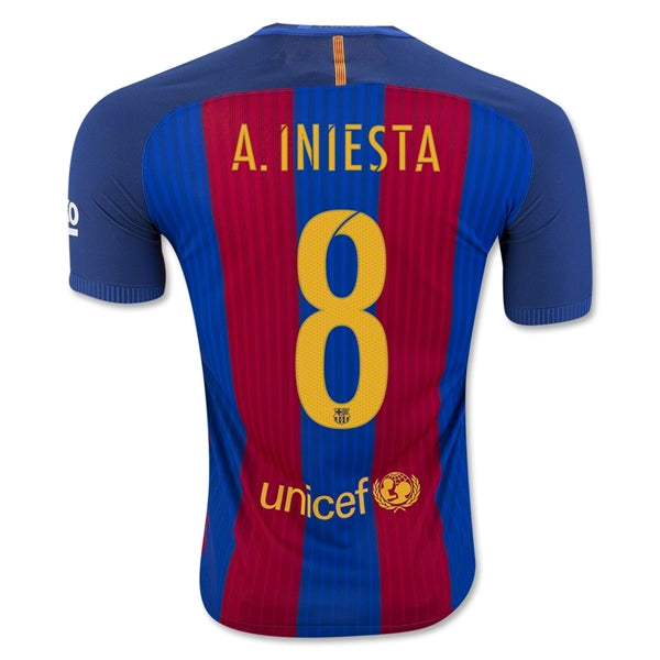 Camiseta Barcelona 16/17 Local A. Iniesta Authentic