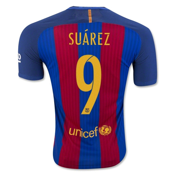 Camiseta Barcelona 16/17 Local Suarez Authentic