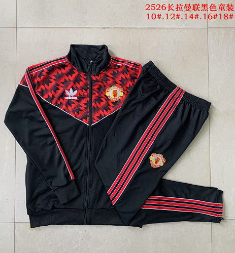 25-26 Infantil Conjunto de entrenamiento con cremallera completa Manchester United （ ）
