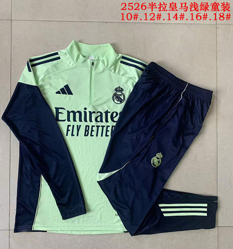 25-26 Infantil Conjunto de entrenamiento con media cremallera Real Madrid