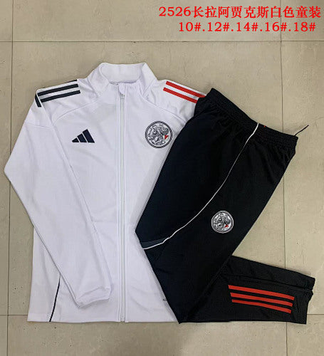 25-26 Infantil Conjunto de entrenamiento con cremallera completa Ajax