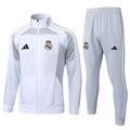 Chándal Real Madrid | Blanco & Gris Cremallera Completa