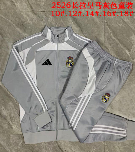 25-26 Infantil Conjunto de entrenamiento con cremallera completa Real Madrid