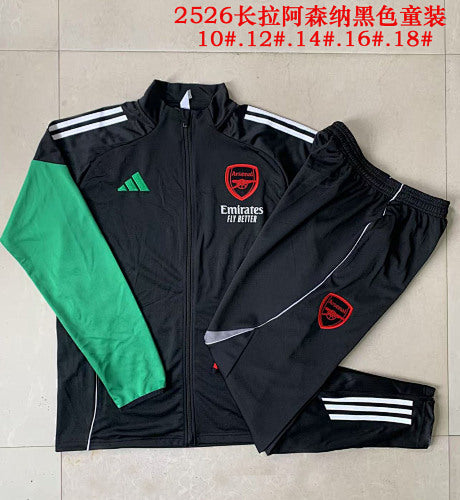25-26 Infantil Conjunto de entrenamiento con cremallera completa Arsenal