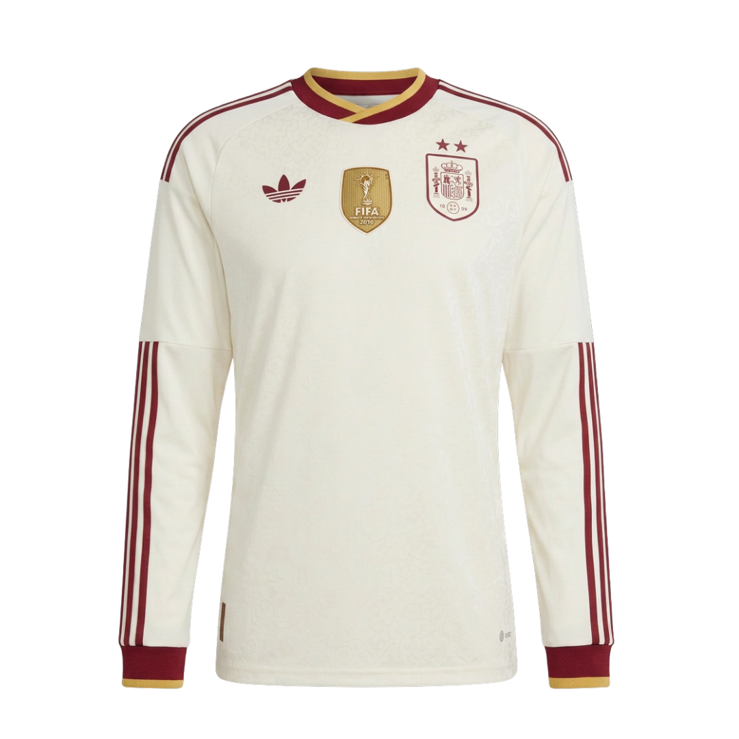 Camiseta Selección España 2 ★ Mundial 2026 | Visitante | Manga Larga | Campeones