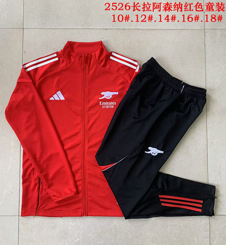 25-26 Infantil Conjunto de entrenamiento con cremallera completa Arsenal