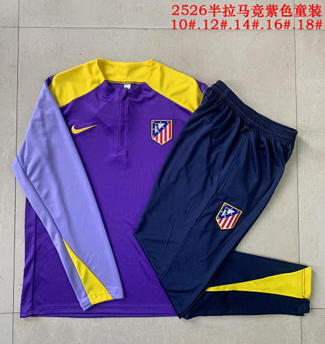 25-26 Infantil Conjunto de entrenamiento con media cremallera Atlético de Madrid