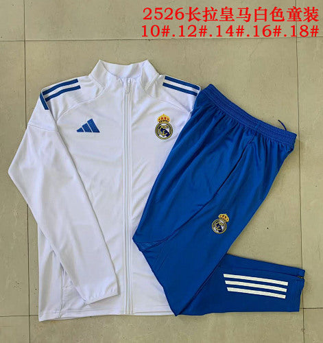 25-26 Infantil Real Madrid Conjunto de entrenamiento con cremallera completa （ ）