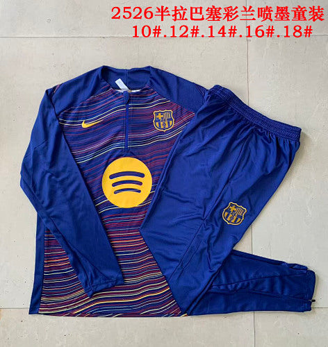 25-26 Infantil FC Barcelona Conjunto de entrenamiento con media cremallera