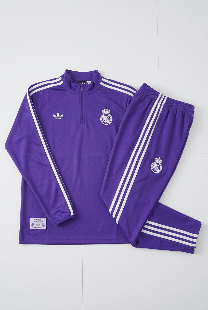 25-26 Infantil Conjunto de entrenamiento con media cremallera Real Madrid